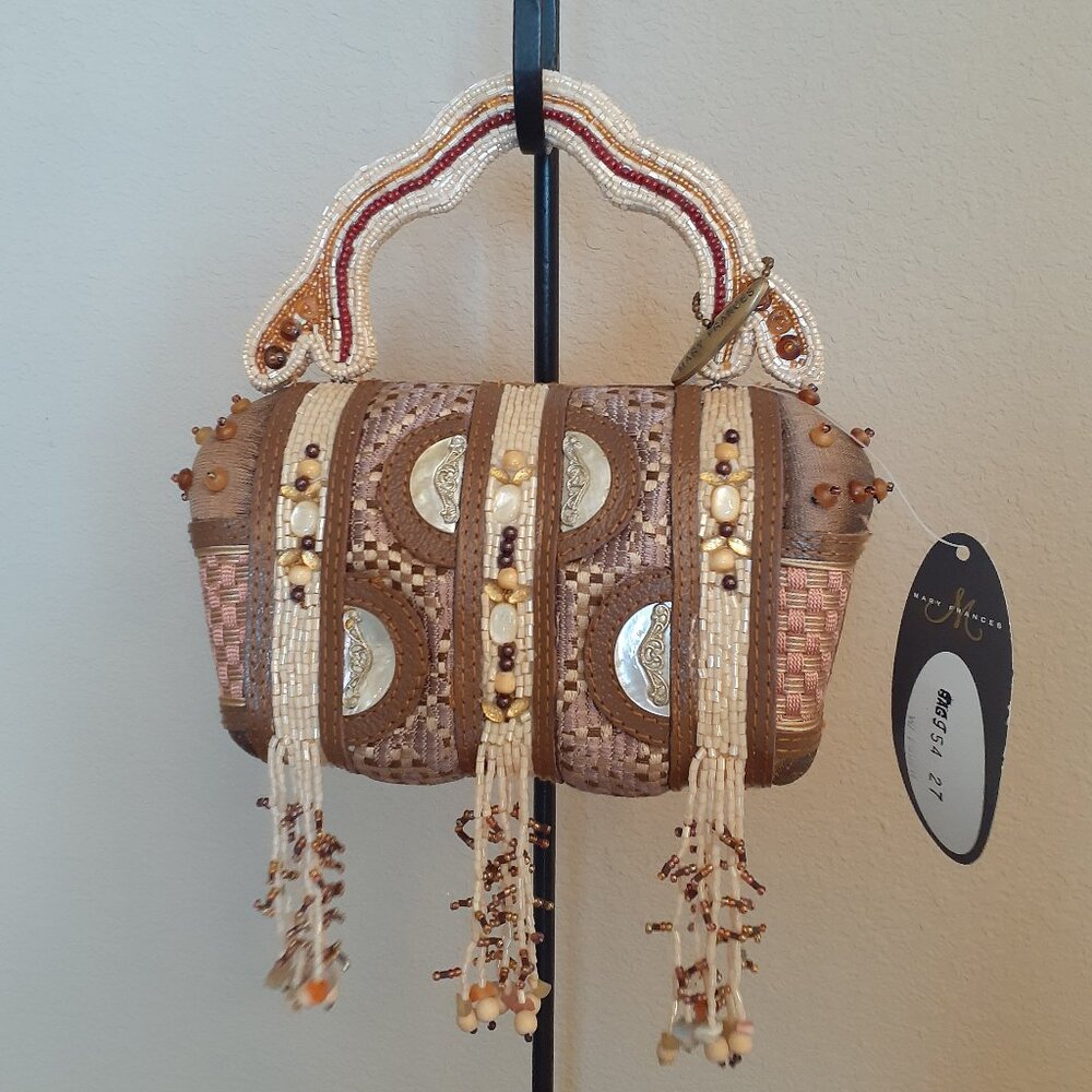 Mary Frances Beaded and Fringe Purse NWT